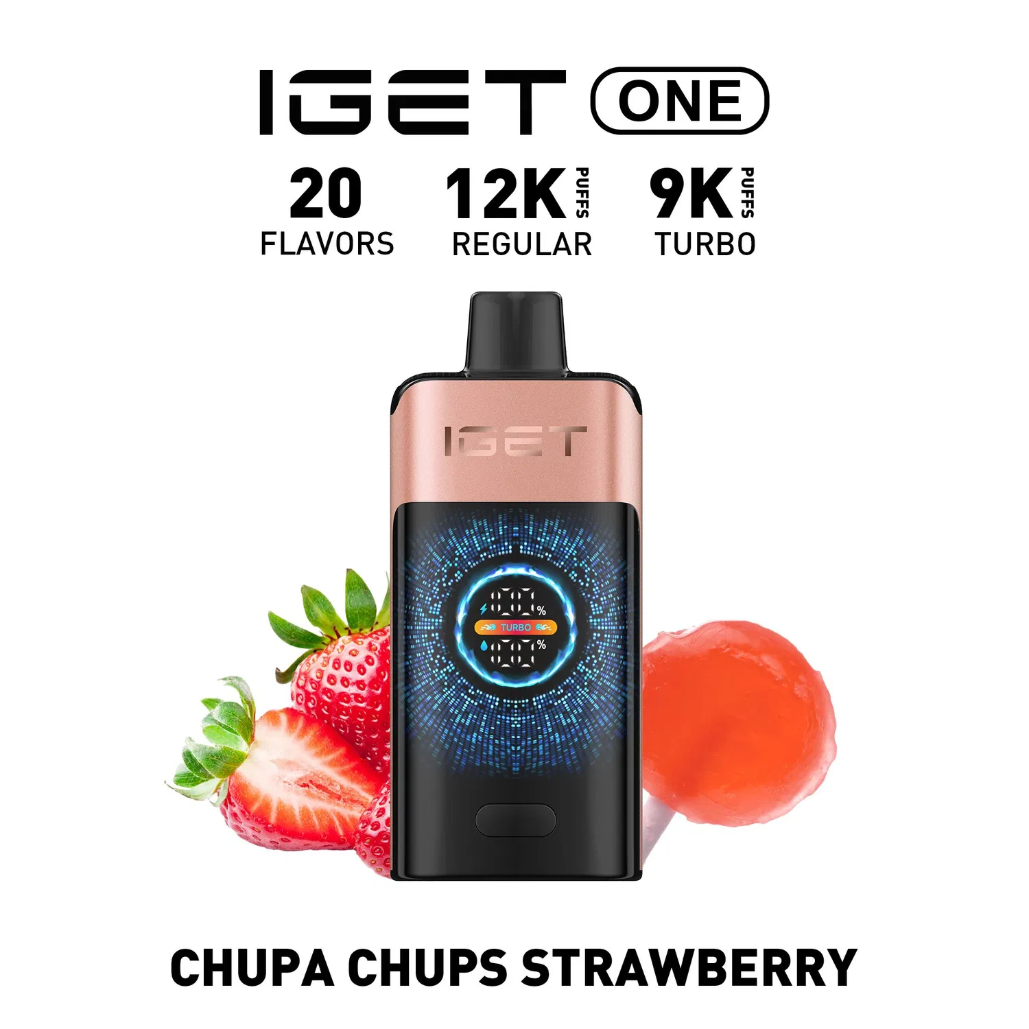 IGET ONE 12,000 Puffs - Chupa Chups Strawberry